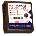 Large Waterproof Tarp - Heavy Duty 20 Mil Thick Poly Tarpaulin Ideal for Canopy Tents, Boats, RV or Pool Covers - Multipurpose Protective Tarps with Grommets for Indoor, Outdoor Use | 12' x 25' 2 Pack