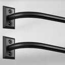 Hei!Dear Pack of 2 Blackout Curtain Rod for Windows 28 to 48 inch (2.33-4Ft), Wrap Around Room Darkening Curtain Rods, 5/8" Small Adjustable Modern Decorative Window rod, Black