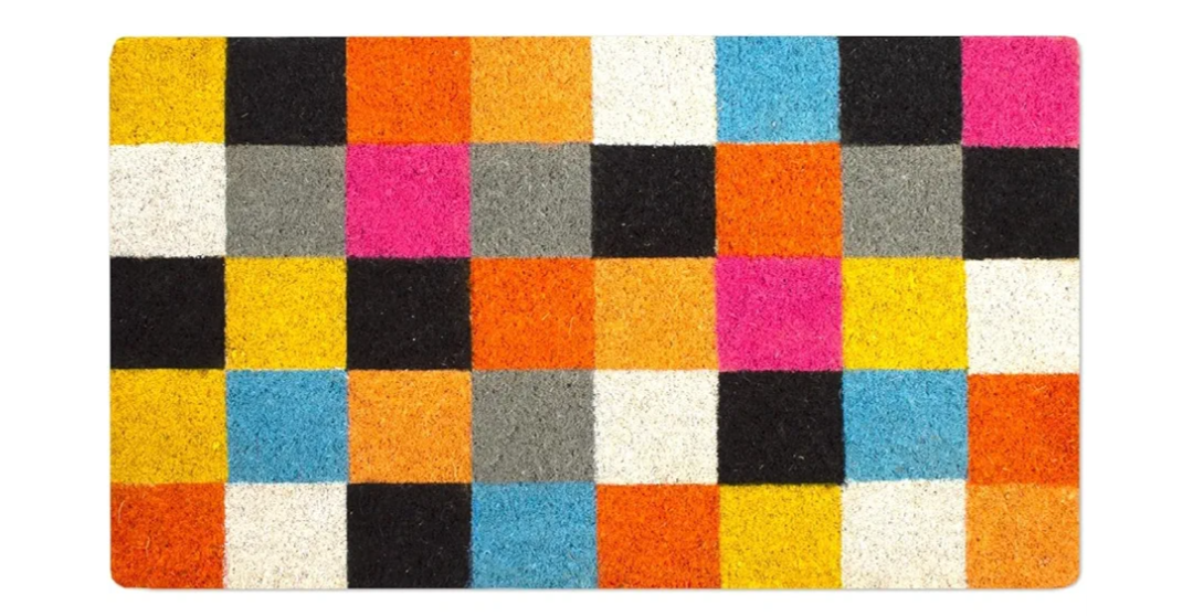 Coir Door mats Outdoor, Door mat Outside Entrance, Welcome mat Indoor, Doormat Outdoor, Funny Door mats Outside, Coir Doormat 16"x27.5" (Squares)