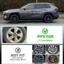 Set of 4 17 inch ABS Wheel Skins for 2019-2025 Toyota RAV4, Wheel Covers Compatible with 19-25 Toyota Rav4 - Gloss Black, Snap-on Wheel Skin Replacement Set