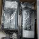 2 Packs 24" Extra Large Outside Wall Light Fixture 3-Light, Black Outdoor Porch Lantern Wall Mounted, Waterproof Modern Outside Wall Sconce Coach Lamp for House, E12 (Black (No sensor))