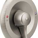 Moen M-Dura Posi-Temp Shower Trim Kit, Commercial 7-Inch Classic Shower Valve Control Trim Kit, Valve Required (Sold Separately), Brushed Nickel, T8370CBN