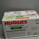 Huggies Natural Care Sensitive Baby Wipes, Unscented, Hypoallergenic, 99% Purified Water, 12 Flip-Top Packs (768 Wipes Total), Packaging May Vary, 06/2027
