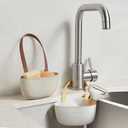 Silicone Sponge Holder for Kitchen Sink Caddy, Saddle Faucet Caddy Sink Organizer for Sponges, Scrubbers, Soaps, Set of 2