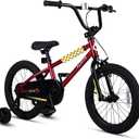 vollsch BMX Style 12 14 16 Inch Kids Bike Training Wheels 20'' Bicycle with Kickstand for 2-14 Years Old Toddlers Boys Girls Coaster Brake Multiple Colors (Red)
