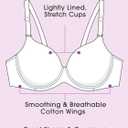 Fruit of The Loom Women's Fit for Me Collection: Plus Size Cotton T-Shirt Bra - Comfort & Style for Every Body (Black, XXL)
