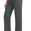 Womens Dress Pants Stretchy Work Pants High Waisted Business Trousers Pull On Casual Slacks with Pockets (XX-Large, Dark Grey)