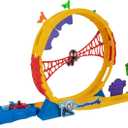 Jazwares Marvel Spidey and His Amazing Friends Amazing Metals Super Loop Track Set - 28-Inch Race Track with Launcher, 360 Degree Super Loop, and Exclusive Amazing Metals Vehicle