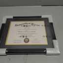 GraduationMall 8.5x11 Diploma Frame with Black over Gold Mat or Display 11x14 Document without Mat, UV Protection Acrylic, Black with Silver Beads
