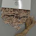 Mini Clothes Pins 200 Pcs - 1" Wooden Clothespins with 11FT Jute Twine, Small Tiny Clips for Photos, Crafts, Home Decor & Art Projects, Reusable Multi-Purpose Clothespins for DIY Projects