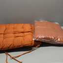 SQUARE MOON 4 Pack Chair Cushions, Seat Cushions, Chair Pads, Chair Mat for Indoor, Outdoor Dining Chair, Kitchen Chairs, Dining Room Chairs (16"  16"  4 Pack, Orange)