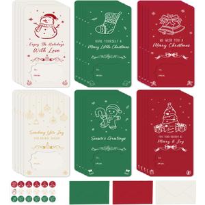 WSICSE 30 PCS Christmas Money Holders for Cash, 3 Colors Christmas Wallets for Money with Envelopes Stickers for Dollars Greeting Cards Coupons Greetings