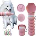 Portable Dog Water Bottle, Leak-Proof Silicone Bowl 225–550ml | Portable dog water bottle with five capacities and a leak-proof squeeze design for daily walks and outdoor activities.