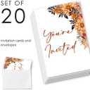Watercolor Fall Invitations for Wedding Thanksgiving Birthday Baby Shower Floral Autumn Wedding Party Invites with Envelopes Set of 20, Fill in Blank, Double Sided