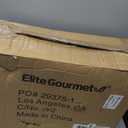 Elite Gourmet EG6201 Extra Deep 12"x12"x3.2" (7.5Qt.) Scratch Resistant Dishwasher Safe, Non-stick Electric Skillet with Glass Vented Lid, Adjustable Temperature, Black