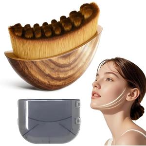 New Lymphatic Contour Face Brush - Dry Brushing Face Massager for Lymphatic Drainage, Neck Chin & Jawline Sculpting - Ergonomic Skin Fit Design to Reduce Puffiness, Relieve Fatigue
