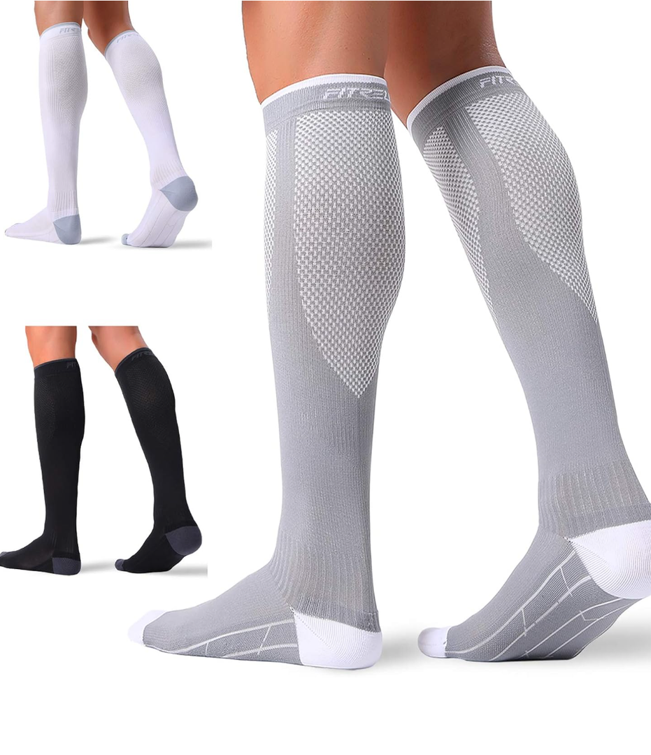 FITRELL 3 Pairs Compression Socks for Women and Men 20-30mmHg-Circulation Support Socks S/M FITRELL 3 Pairs Compression Socks for Women and Men 20-30mmHg-Circulation Support Socks S/M