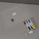 Acrylic Magnetic Dry Erase Board Calendar for Fridge, Clear Monthly Planner Whiteboard for Refrigerator, w/ 6 Colors Markers