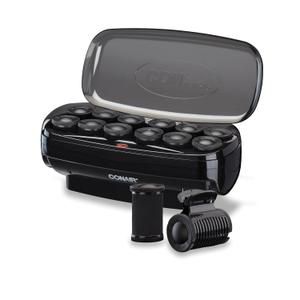 Conair Hot Rollers for Long, Medium & Short Hair, 12 Jumbo 1 " Heated Hair Rollers with Clips, Hot Curlers for Women, Volume & Curls