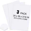 ToLanbbt 3 Pack White Foam Board, 24 x 36 x 3/16" Thick Foam Core Acid Free Poster Foamboard for Art Craft Projects, Painting, Displaying, Signage, Wedding, School
