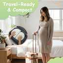 Pregnancy Pillows for Sleeping, Pregnancy Wedge Pillow for Side Sleeping, Pillow Support for Belly, Back and Hips Relief, Breathable and Adjustable W-Shaped Pillows for Pregnant Women