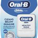 Oral-B Glide Healthy Gums Unflavored Dental Floss, Smooth, Strong, Shred Resistant (50m)