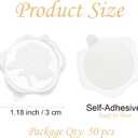 50pcs Hydrangea Wax Seal Stickers, Andotopee Floral Botanical Envelope Seal Stickers, Self-Adhesive Pearl White Stickers Pre-Made from Real Sealing Wax, Great for Wedding Invitation, Gift Wrapping