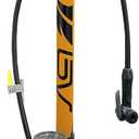 BV Bicycle Pump Durable Bike Floor Pump 17/24 inch Smart Valve Head, 160 psi, Automatically Reversible Presta and Schrader