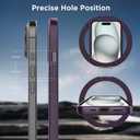 CACOE Magnetic Case for iPhone 15 6.1 inch with 360 Rotatable Ring Stand, Compatible with MagSafe Car Phone Mount, iPhone 15 Cases Cover Phone Holder for Desk Meeting/Videos Dark Purple