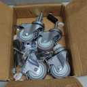 HOLKIE Caster Wheels Locking 3 Inch Expanding Stem Casters, Threaded Swivel Casters Set of 4 Heavy Duty Castors, Fit 1", 1-1/4", 1-2/5", 1-1/2",1-5/8" ID Stainless Steel Table, Cart, Furniture Legs