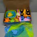 Beach Toys, 35Pcs Sand Toys with 3 Construction Vehicles, 3 Collapsible Beach Bucket, Sand Castle Building Kit, Sand Molds, Shovel Set, Mesh Bag, Travel Toys for Toddlers Kids Boys Girls