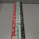 Christmas Wrapping Paper for Gifts(4 Rolls: 148 sq. ft. ttl) Reindeer, Christmas Pine Tree Leaf, Snowflakes, Rabbit Squirrel Bird Fox - 30 inches x 14.8 feet Per Roll - Christmas Elements Collection