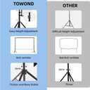 TOWOND Projector Screen and Stand, 100 inch Projection Screen Outdoor Indoor, Portable 16:9 4K HD Rear Front Movie Screen with Carry Bag Wrinkle-Free Design for Home Theater Backyard Cinema