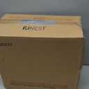 funest Bathroom Trash Can, 3.3 Gallon Slim Trash Can with Lid, Adsorption Garbage Can with Press-Top Lid, Small White Narrow Plastic Trash Bin for Bathroom, Office, Bedroom, Living Room