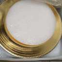 Gold Charger Plates 10PCS,13inch Round Beaded Plastic Charger Plates,Plate Chargers Bulk for wedding,Dinner,Party,Decoration(Gold 10), 1313