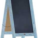 A Frame Chalkboard by HBCY Creations: 40x20 Solid Wood A-Frame Sign Robin Blue Double-Sided Magnetic Board, Chalkboard Menu Board, for Restaurants, Cafs, Weddings - Heavy Duty Hinges