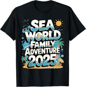 Sea World Dolphin Family Adventure Trip 2025 Spring Break TShirt, Size L