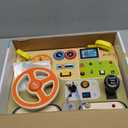 JGOBUB Montessori Toddler Toys - Baby Wooden Busy Board - Sensory Toys with Light Switch - Travel Toys for Educational Toddler Activities for Toddlers 1 2 3 4+ Year Old