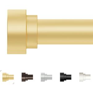 Extra Long Curtain Rods 120 to 170 Inch (10-14ft), 1Inch Gold Adjustable Extra Long Curtain Rod, Heavy Duty, Decorative Window Curtains Rods for Bedroom, Long Curtain Rods 120-170