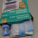 MattEasy Space Saver Vacuum Storage Bags, 6 Pack Space Saver Bags with Pump, Storage Vacuum Sealed Bags for Clothes, Comforters, Blankets, Bedding (6 Small)