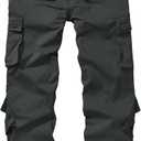 Alfiudad Womens Cargo Pants with Pockets, Women's Casual Military Army Hiking Combat Tactical Work Pants Trousers (2, Dark Grey)