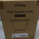 Dealusy 100 Pack 9 oz Clear Plastic Cups, Sturdy & Food Safe Disposable Plastic Cups for Wine Cocktail Punch