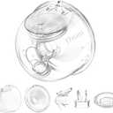 One Full Set Milk Collector Cup 17mm Only Compatible with Momcozy S12 Pro/S9 Pro Breast Pump NOT for S9/S12, S12 Pro/S9 Pro Wearable Breast Pump Replacement Parts with 17mm Flange