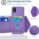 Compatible with TCL 30Z/30 LE T602DL Wallet Case with Crossbody Shoulder Strap and Stand Leather Credit Cell Accessories Phone Cover for TCL30Z 30 Z 30LE 4G LTE 2022 6.1 inch Women Purple