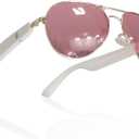 Smart Glasses for Men & Women, Bluetooth Audio Glasses with Speakers, UV400 Polarized Lens, Support Fast Charging, Touch Control & Voice Assistant, Bluetooth Sunglasses for Travel Cycing DrivingPink