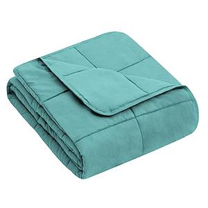yescool Weighted Blanket (5 lbs, 36" x 48", Teal) Cooling Heavy Blanket for Sleeping Perfect for 40-60 lbs, Breathable Blanket with Premium Glass Bead, Machine Washable