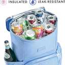 Fit & Fresh Insulated Backpack Soft Cooler – Leak-Resistant Beach & Travel Bag for Women, 24 Can Capacity Picnic & Cooler Bag