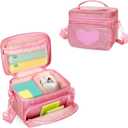 LoDrid Carrying Case Compatible with Nex Playground Game System, Storage Organizer with Shoulder Strap for Game Console and Other Accessories, Pink, Bag Only