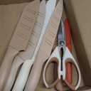 Astercook Knife Set, 13 Pieces Kitchen Knives Set with Healthy Anti-Rust Coating, Dishwasher Safe, Stainless Steel Chef Knife Sets with 6 Blade Guards, Perfect Holiday Gifts for Kitchen (Cream)