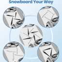 3 x Snowboard Stomp Pad 8PCS - Cool Snowboard Grip Pads for Boots - Non-Slip Snowboard Foot Pad for Traction & Control - Clear Men’s Snowboard Stomp Pad for Beginners - Stomp Pads for Snowboard